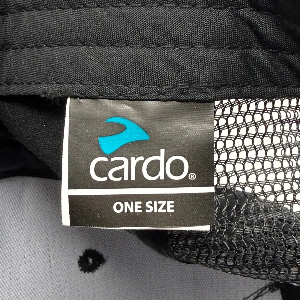 Cardo Systems Black Trucker Hat Snapback Flat Brim Logo Mesh Cap One Size